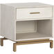Valencia 24 X 23.5 inch Taupe / Brass Night Stand